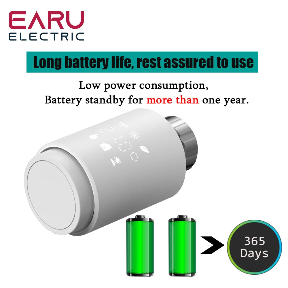 Tuya Smart ZigBee Radiator Actuator TRV Programmable Thermostatic Radiator Valve App Remote Temperature Controller Support Alexa.