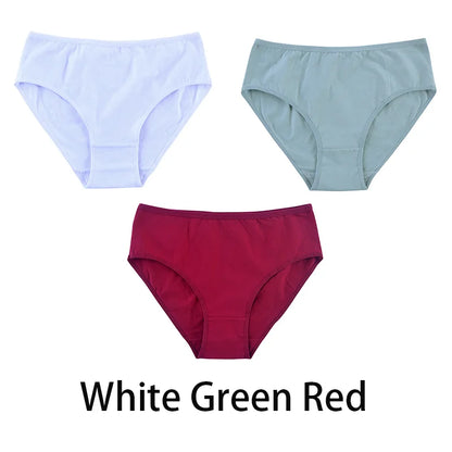 3PCS/Set Women Sexy Seamless Cotton Panties Big Size Underwear Female Underpants Girls 6 Solid Color Soft Briefs Lingerie 8815