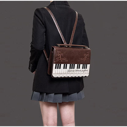 Fashion Polka Dot Ladies Piano Bag New Style Niche Underarm Shoulder Bag Sweet Personality Piano Backpack Women's Bag Square Bag