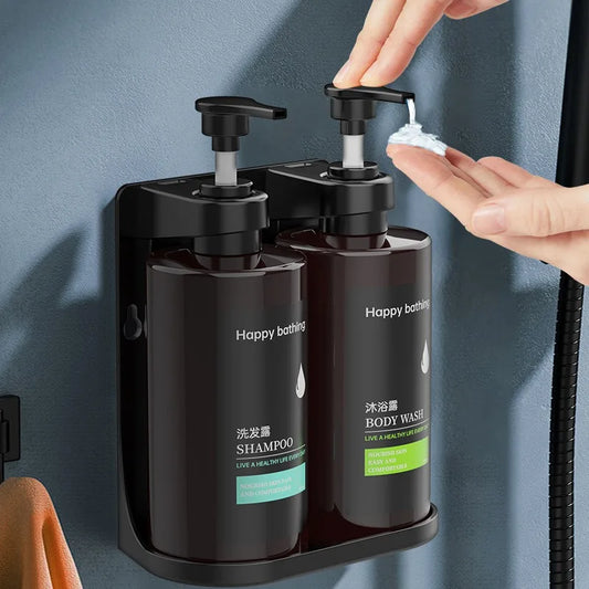 Keine Bohren an der Wand – automatischer Seifenspender, Shampoo- und Duschgel-Spender-Set, Händedesinfektionsbox-Design für die Organisation im Badezimmer
