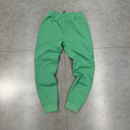 Casual Embroidered Fleece Lined Open Cardigan Hooded Zipper Pants Set for Men And Women Color Block Design by Syna