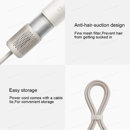 2025 New XIAOMI MIJIA High-Speed Hair Dryer,110000rpm,62m/s Powerful airflow,8 Airflow Mode,347g 4 Color,CN Version With Adapter.