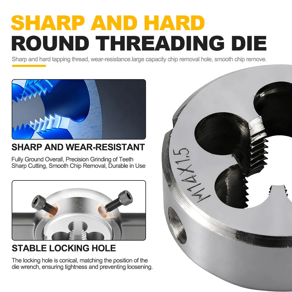 Schraubgewindestift M11 M12 M13 M14 M15 M16 M18 M20 Rechtshänder für Metallbearbeitung Metrisches Stanzhandwerkzeug