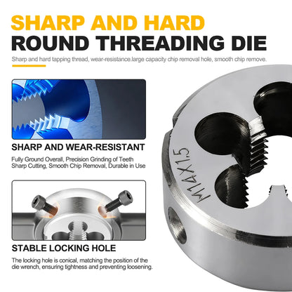 Schraubgewindestift M11 M12 M13 M14 M15 M16 M18 M20 Rechtshänder für Metallbearbeitung Metrisches Stanzhandwerkzeug