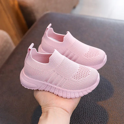 Children Shoes Spring Summer Kids Sneakers Soft Breathable Mesh For Boys Slip-on Casual Shoes Anti-Slip Walking Baby Girls Shoes