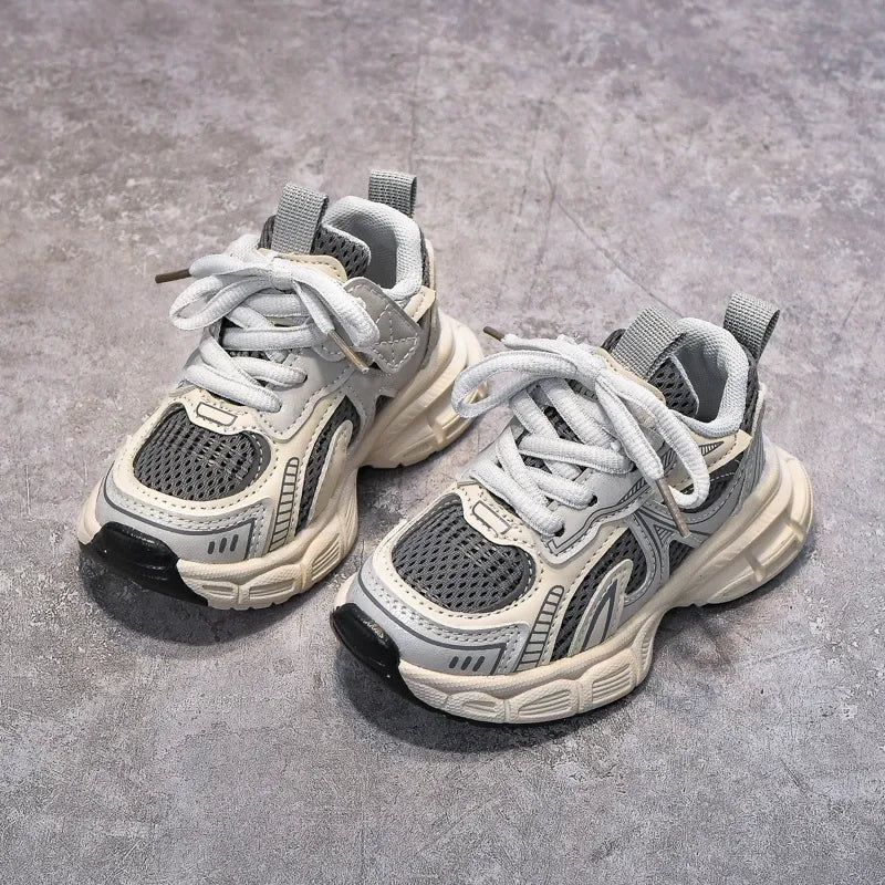 Boys Girls Running Shoes Thick Soft Sole Children Sneakers Mesh Breathable 2025 New Fashion Kids Sports Shoes for Students Trend.