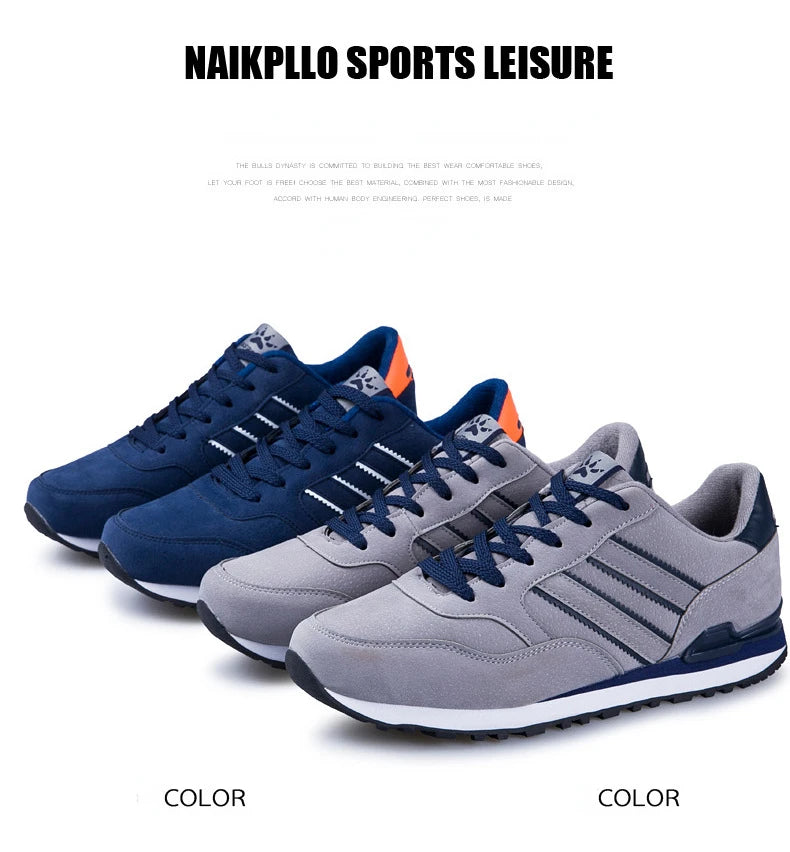 Brand Sneakers Men Outdoor Running Shoes High Quality Lace-Up Men Casual Shoes Fashion Comfortable Walking Shoes Tenis Hombres.