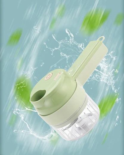 Electric Vegetable Cutter Set Handheld Wireless Garlic Masher Food Chopper Meat Grinder Machine Peel Slice Kitchen Accessories.