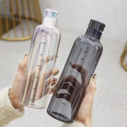 water bottle High-value colorful time scale cup red cute drinking water target bottle ins simple water cup my gourd man bottles.