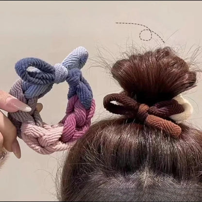 136Pcs Girls Fashion Hair Tie Set Ladies' Cute Bow Hair Tie Multi Functional Durable Hair Accessory.
