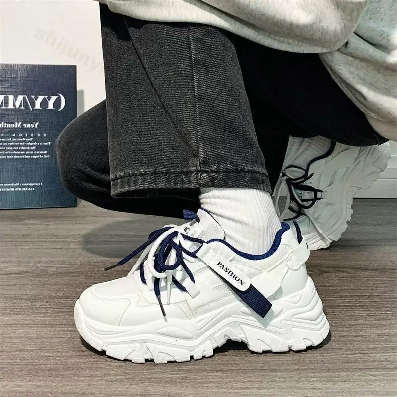 Women's Platform Sneakers 2025 Autumn Outdoor Non Slip Fashion Running Shoes Comfortable Breathable Height Increase Casual Shoes.