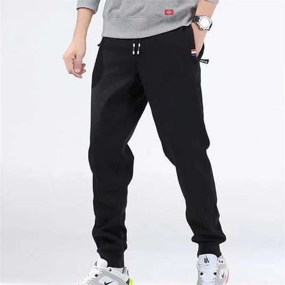 Winter Lambswool Warm Casual Pants Men's Fitness Jogging Sweatpants Male Solid Drawstring Bottoms Fleece Straight Trousers M-5Xl.