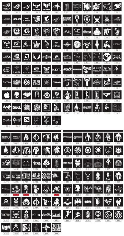 Mirror MOD RGB Lighting Panel Customize PC Case VGA Backplate Side Panel PC Cabinet A-RGB Colorful AURA SYNC Water Cooling Plate.