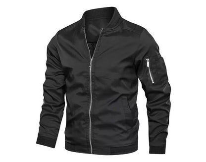Spring Autumn Men's Bomber Jacket Casual Lightweight Jacket For Men Sports Windbreaker Zip Up Coat with Pockets Clothing.