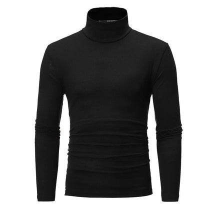 2023 new Sweater Men Solid Color Turtleneck Pullovers Pull Homme Men's cold Blouse Winter Long Sleeve T Shirts