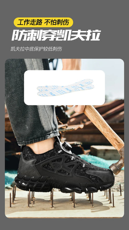 Men's Military Tactical Boots Army Boots Men Side Zipper Military Boots Men Anti-Slip Ankle Boots Work Safety Shoes Hiking Shoe