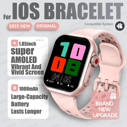 2025New For XIAOMI IOS Watch Ultra2 Smart Watches Women 1000mAh 1.85" AMOLED Full Touch Screen BT Call Ladies Fashion Smartwatch