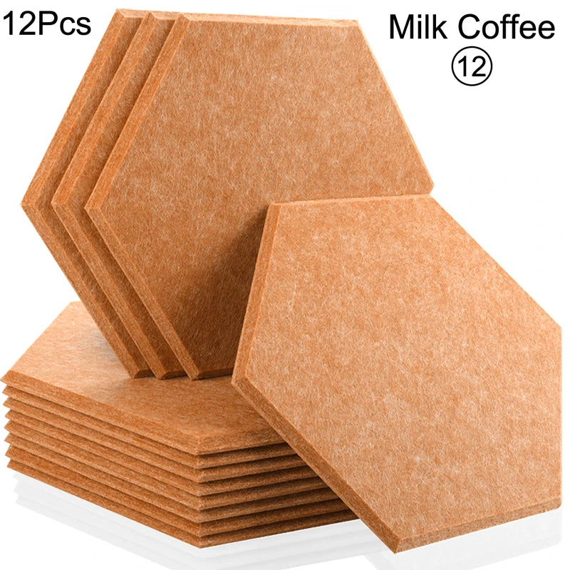 Hexagon 12 Pcs Sound Absorbing Panels Acoustic Wall Absorcion For Home Recording Studio Acoustic Insulator Door Sealing Strip