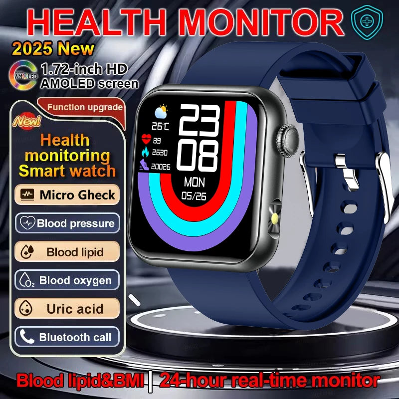 2025 New LED Women AI Smart Diagnosis Smart Watch HRV+PPG Blood Pressure Blood oxygen Health monitor IP68 NFC Smartwatches ﻿