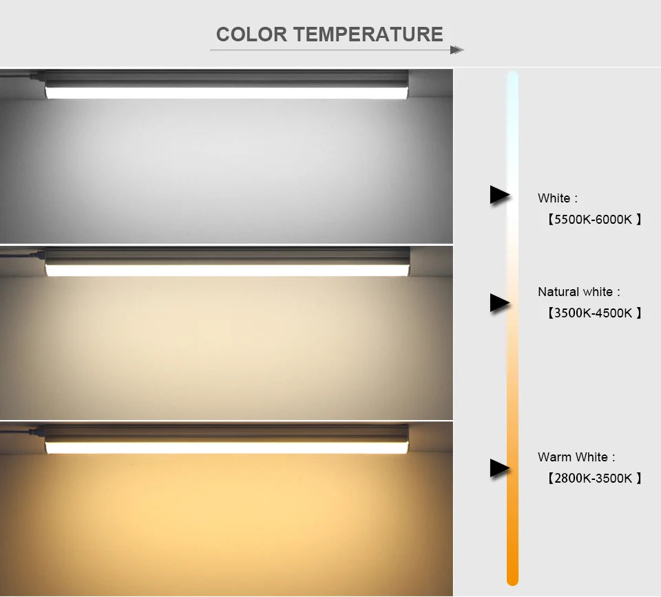 220V T5 15W/T8 25W LED Tube Aluminum Bar Hight Brightness Energy-Saving Fluorescent Tubes For Hotel Mall Cafe Office Lighting.
