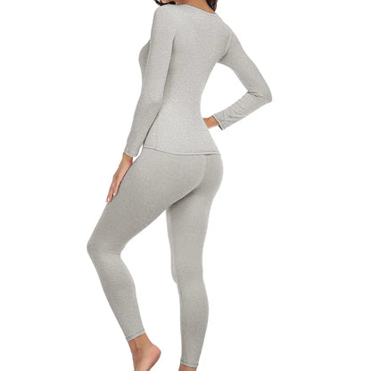 Thermal Underwear Women Autumn Winter Under Layer Clothes New Warm Pajamas Sets for Female 2 Pieces Long John Top Legging.