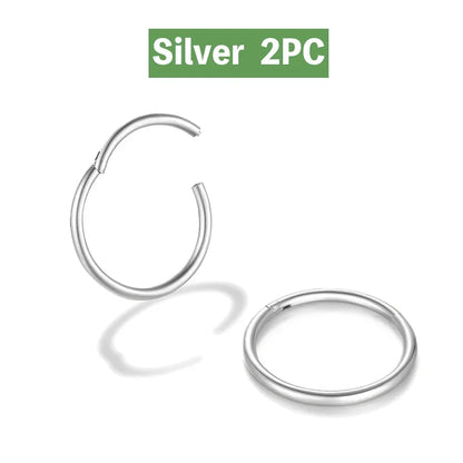 Mariasz Minimalist 316L Stainless Steel Classic Nose Ring for Men Women Hoop Earrings Septum Helix Ear Piercing Jewelry 18G.