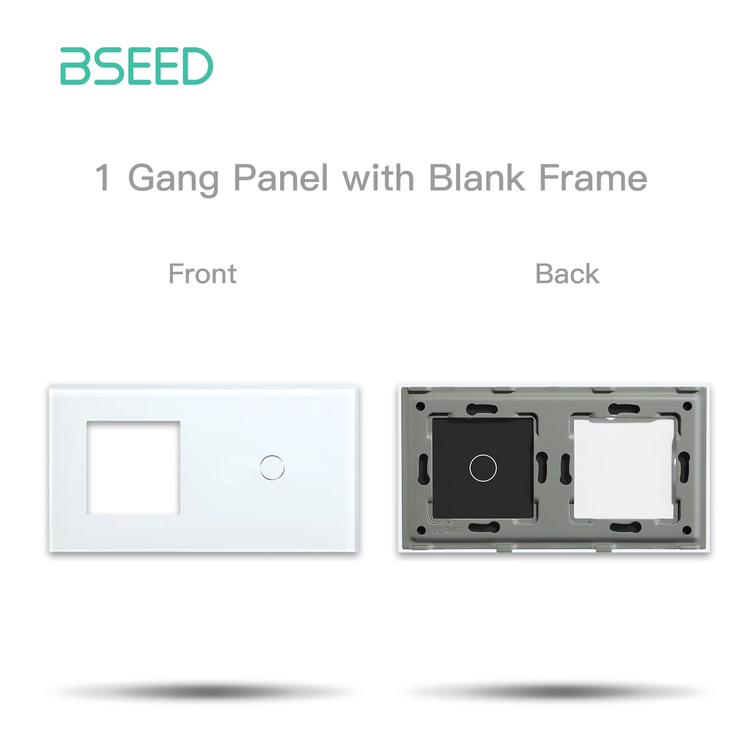 BSEED Wifi 1/2/3Gang Touch Smart Switches Funktion Teile Tuya Smart Leben App Kompatibel EU Buchse glas Front Panels Ersatzteile