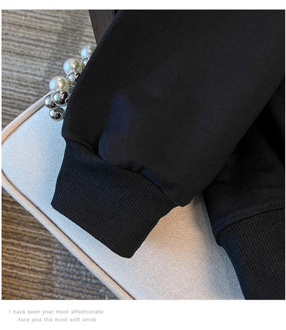 175kg plus size Damen büste Frühling Herbst lose Kragen bedruckt Langarm Sweatshirt schwarz rosa 4xl 5xl 6xl 7xl 8xl 9xl.