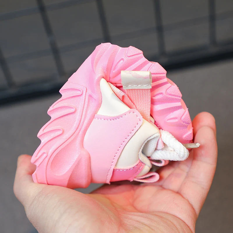 Kids Sport Chunky Shoes Mesh Breathable Casual Girls Sneakers children boy Shoes.