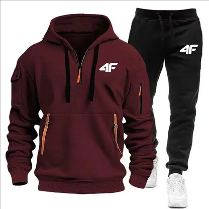 Slow jogging stylish quality sports outfit. Spring/Autumn 2025 new style outdoor fitness fashionable men's pullover + jogging pa.