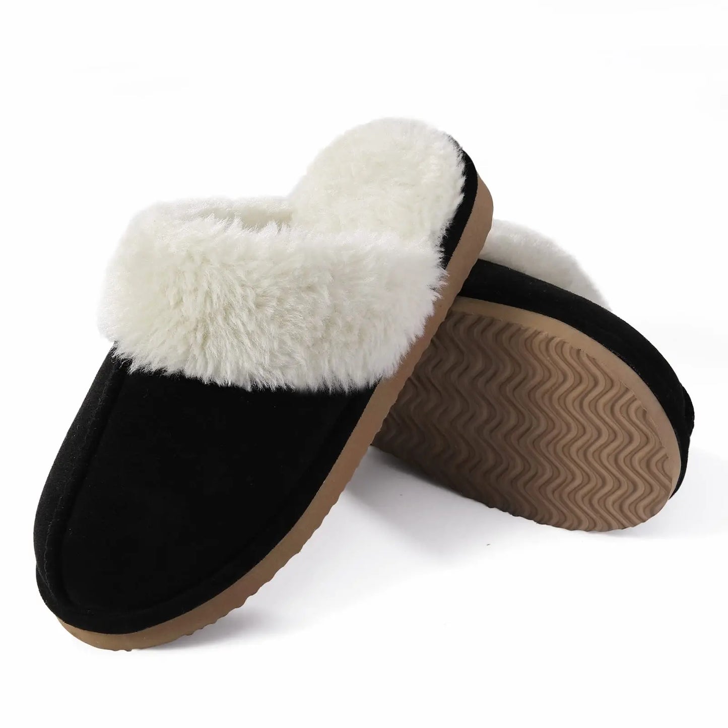 New Winter Fuzzy Women Slippers Indoor Soft House Shoes Fashion Brand Fluffy Suede Women Shoes Outdoor Antiskid Flat Slippers.