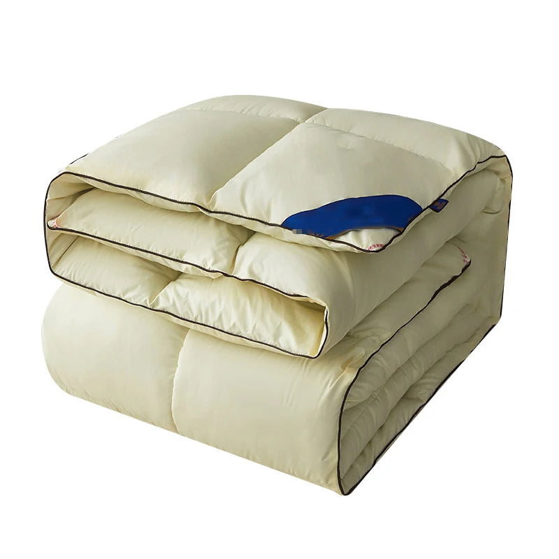 Winter Warm Thicken Duvet 100% Cotton Face Filling Fiber Down Quilts 150x200cm Home Sleeping White Duvet 1pc