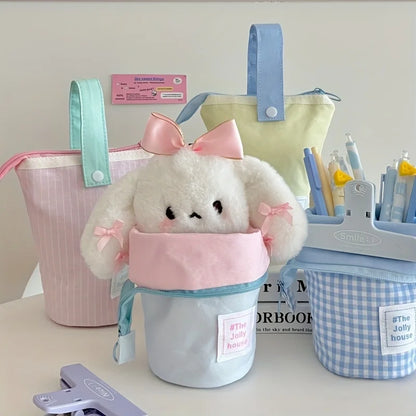 Jolly House Federmäppchen mit großem Fassungsvermögen, Schreibtisch-Organizer aus Stoff mit Reißverschluss, Stifthalter für Schule, Büro, Reisen.