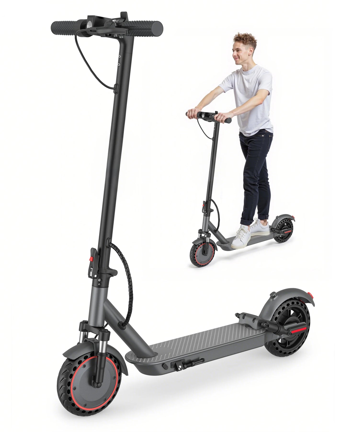 ATSANT LP10 Electric Scooter 500W Powerful Motor 42V10.5Ah 35KM/H 35KM Long Range 10Inch Tyre with APP Shock Absorbing EScooter