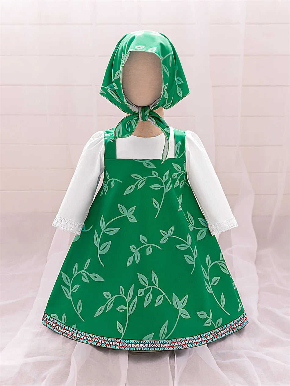 Mädchen Martha Cosplay Prinzessin Kleid Kleinkind Cartoon Bär Bühne Leistung Kleidung Kinder Karneval Party Maskerade Kleidung