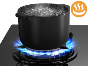 60cm Built-in Gas Hob 4 Burner | Auto Thermocouple & Safety Lock | 4-Zone Tempered Glass 8060W with Auto Ignition.