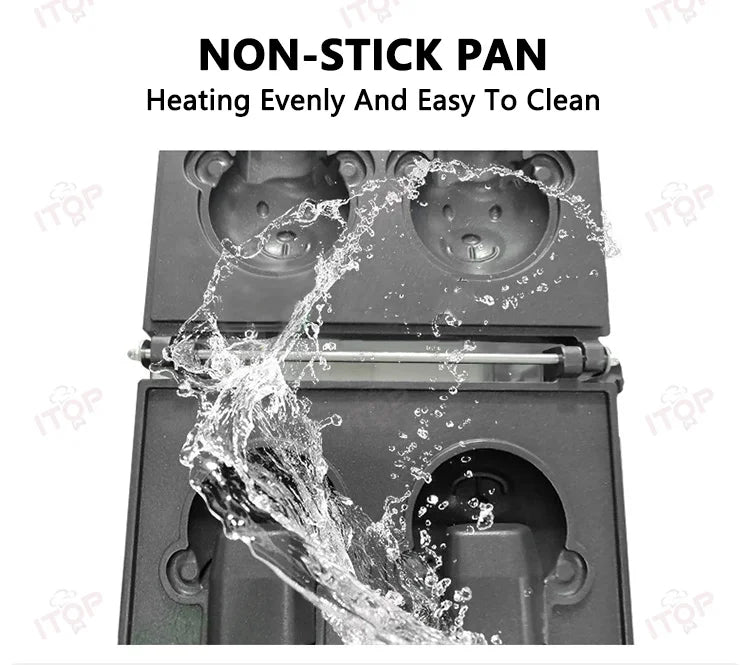 Commercial Taiyaki Bear Shaped Waffle Maker 1800W Open Mouth Bear Shape Waffle Machine Ice Cream Waffle Iron Maker.