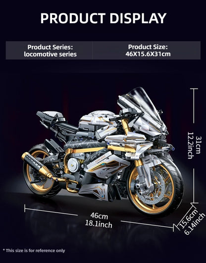 TOYLINX Alloy Motorcycle Desktop Decorations 2045PCS Racing Building Block Model  Kid Toys Christmas Easter Festive Gift Giving.