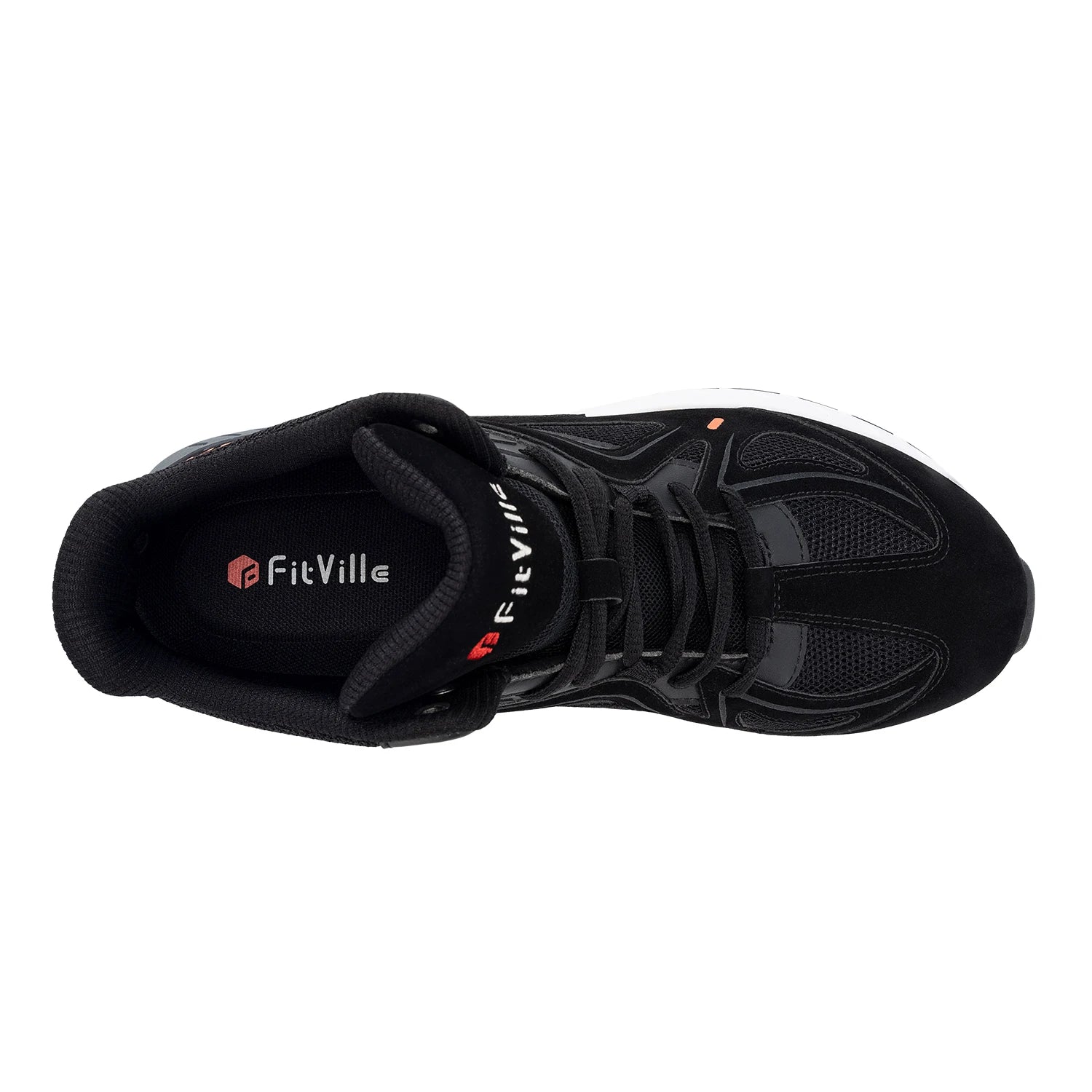 FitVille Herren-High-Top-Basketballschuhe, verbreitert, leicht, lässig, atmungsaktiv, für männliche geschwollene Füße, lindert Schmerzen.