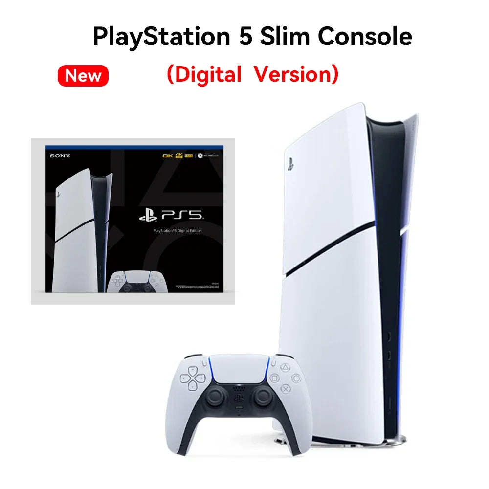 Sony PS5 Slim Console PlayStation 5 Video Game Console PS 5 PC Games Ultra High Speed PlayStation5 Original.