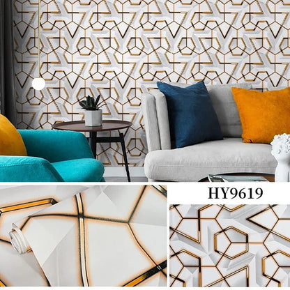 45cm geometric self-adhesive wallpaper decoration waterproof and stain resistant Ins style bedroom e-sports room wallpaper