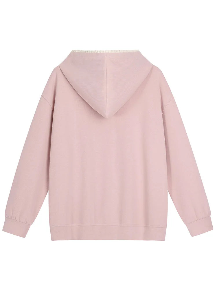 GIBSIE Plus Size Kängurutasche Kordelzug Hoodies Damen Herbst und Winter Kapuze Langarm bedruckt lose Sweatshirt Tops.