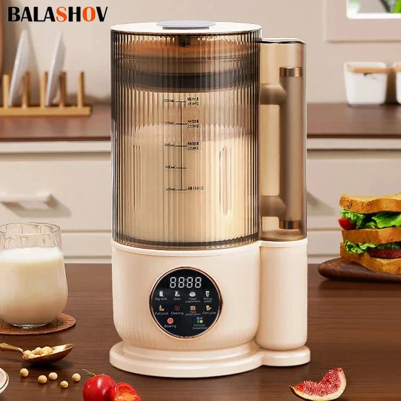 Electric Soy Milk Machine 1500ML Mixer Machine Automatic Intelligent Food Blender Fruit Juicer Wall Breaking Rice Paste Maker.