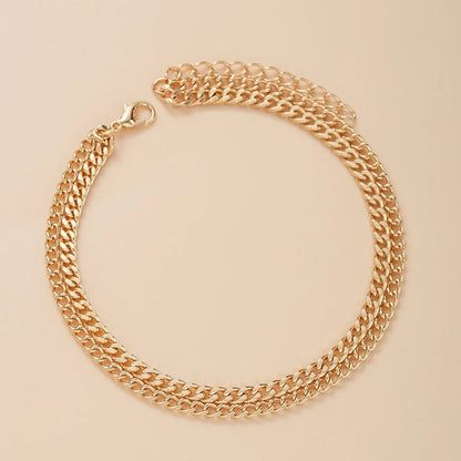 Gold Ankle Bracelets for Women K Gold Plated/Silver Anklets for Women Waterproof Minimalist Cuban Link Anklets Set Gift.
