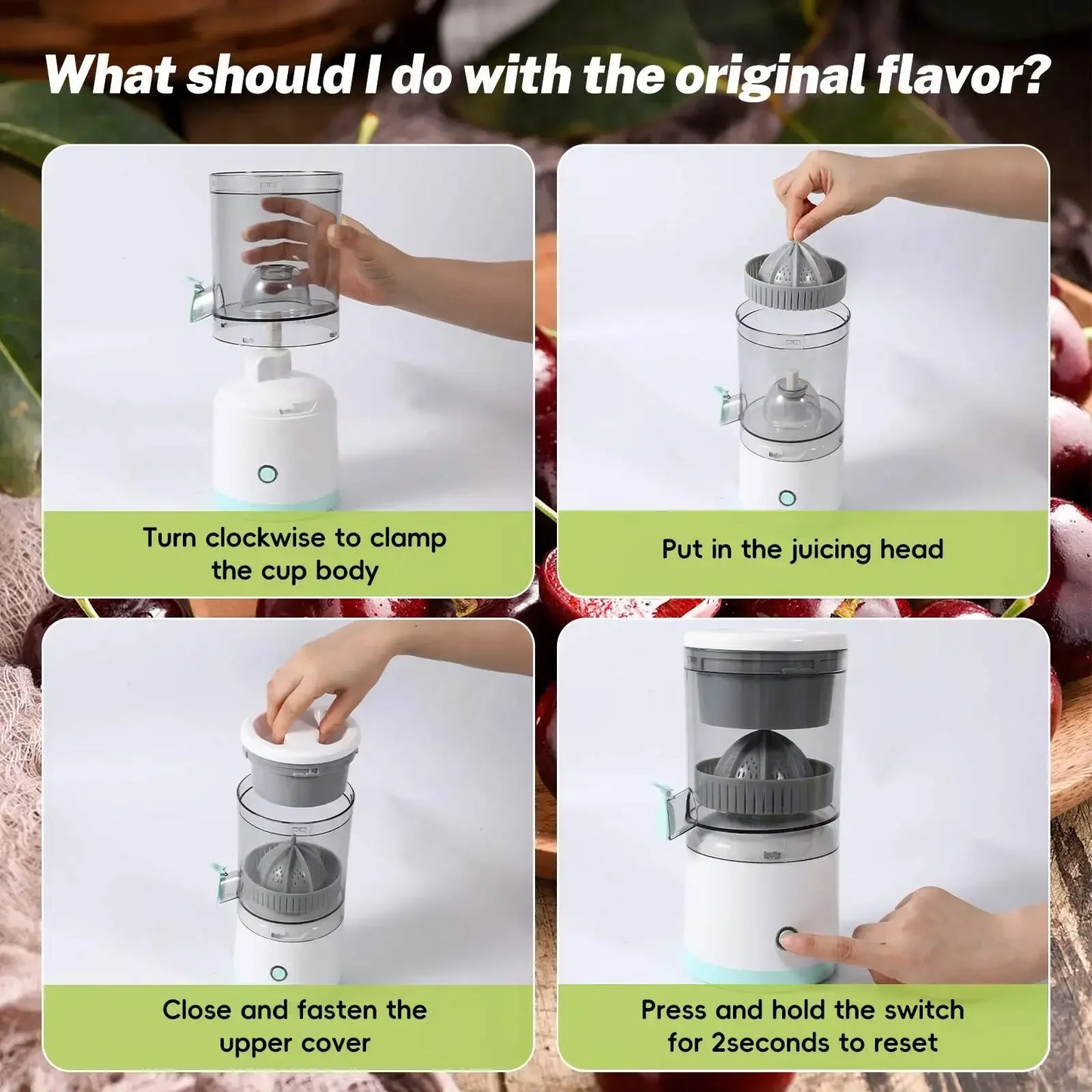 Portable USB Rechargeable Orange Juice Juicer Multifunctional Household Juice Maker Machine Cordless Mini Electric Cup Juicer.