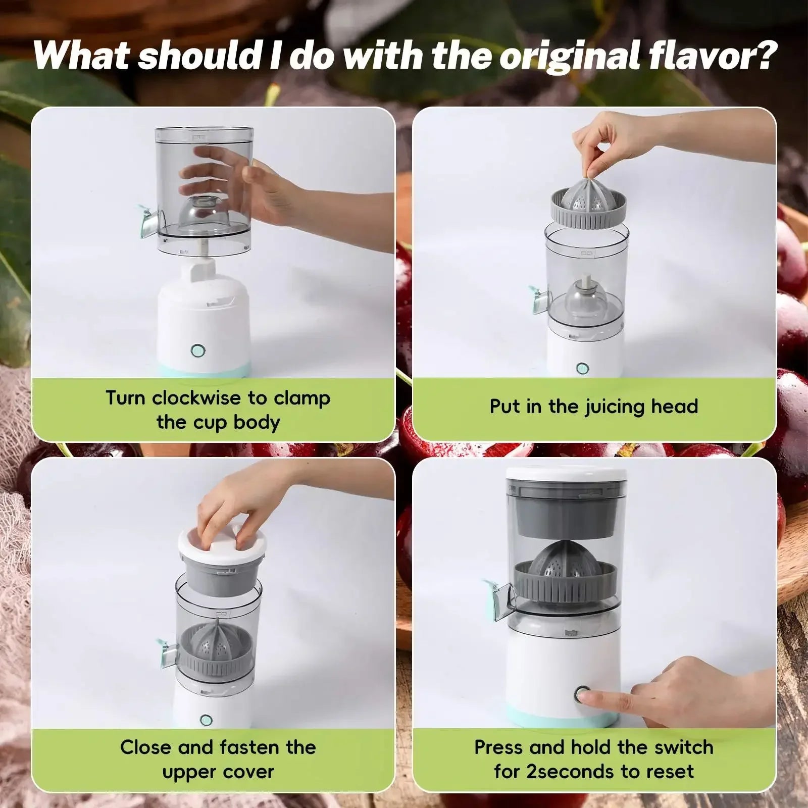 Portable USB Rechargeable Orange Juice Juicer Multifunctional Household Juice Maker Machine Cordless Mini Electric Cup Juicer.