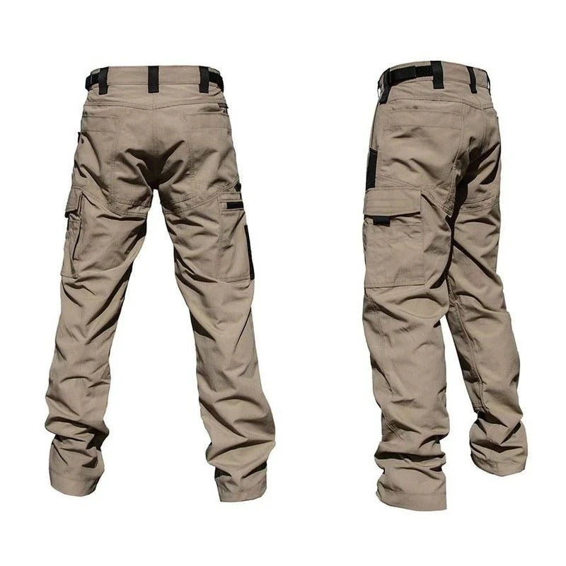 Black Camo Cargo Pants Outdoor Multi-pocket Ripstop Waterproof Trousers Male Autumn Wear-resistant Training Fishing Work Pant.