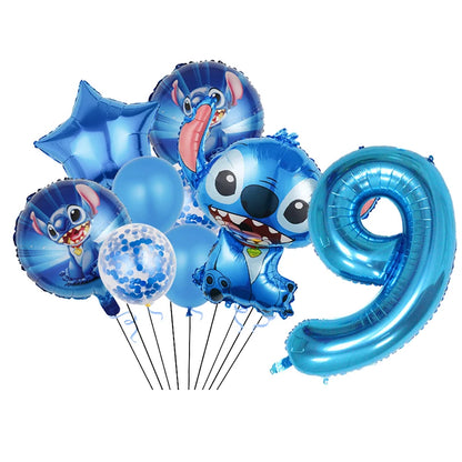 Disney Stitch Luftballons Partyzubehör Kinder Cartoon Lilo Stitch Thema Winkelballon Alles Gute zum Geburtstag Dekoration für Babyparty.