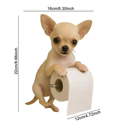 1 PCS Lustige Hund Toilettenpapierhalter Wand Harz Tier Statue Badezimmer Tissue Roll Organizer Wohnkultur
