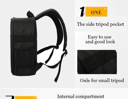 SLR digital camera backpack outdoor large capacity SLR camera bag 15.6-inch laptop backpack can accommodate SLR cameras and mult